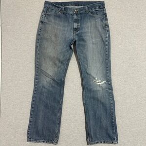 Billabong The Point Relax‎ Fit Jeans Blue Distressed Denim M311VP01 Mens Size 38